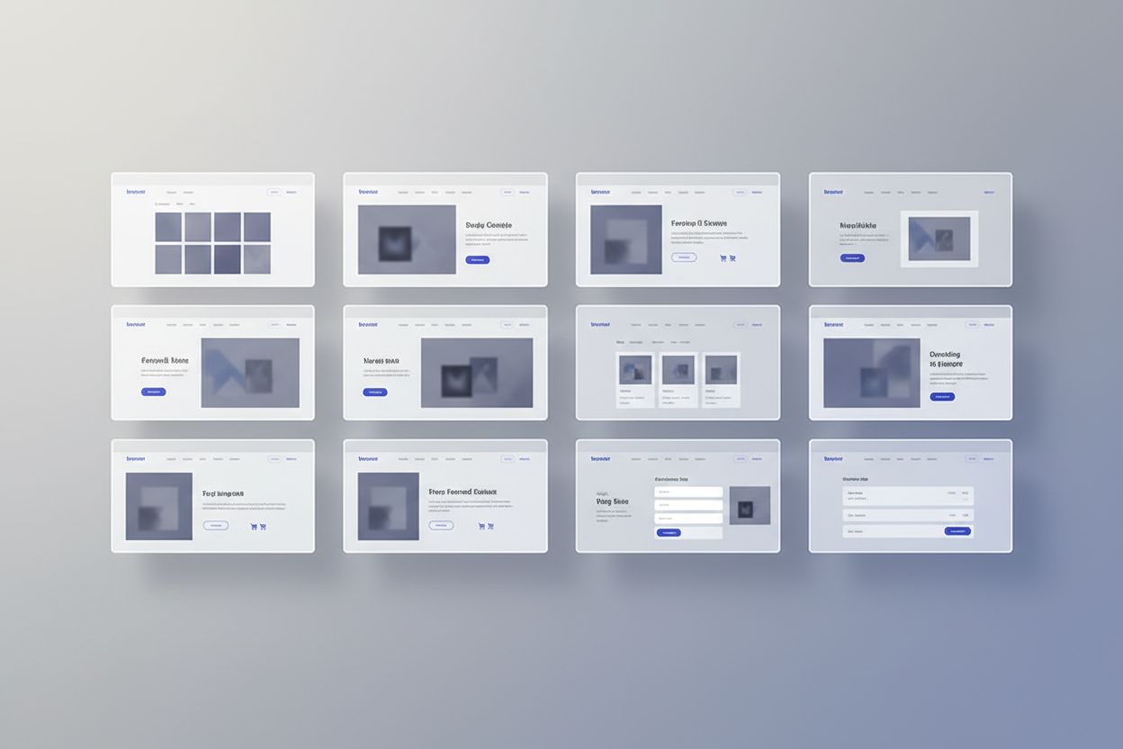 Grid of modern website templates